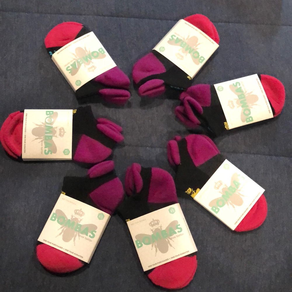 7 pairs Bombas socks sz XS
